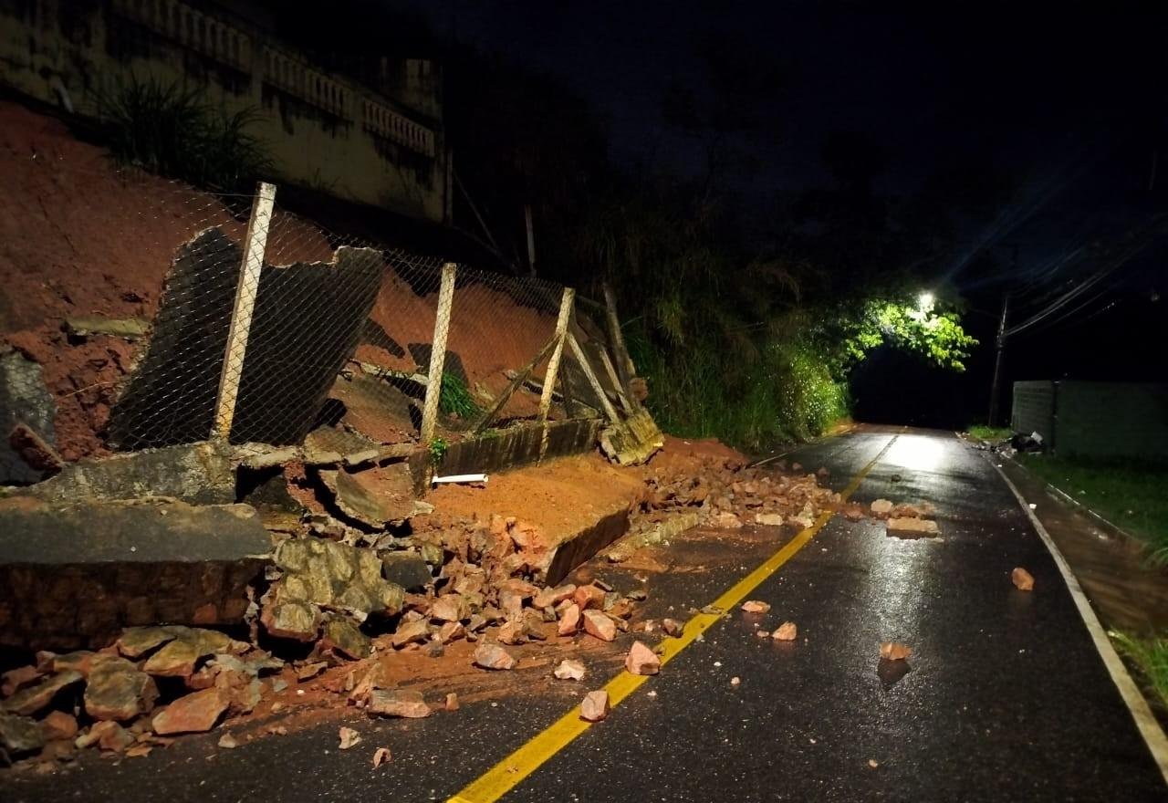 Chuva provoca queda de barreiras derruba muro de igreja em SP | G1