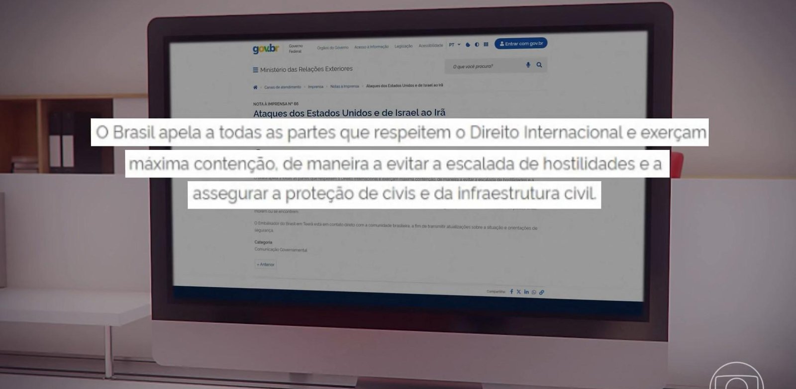 Governo brasileiro condena ataques contra o Irã | G1