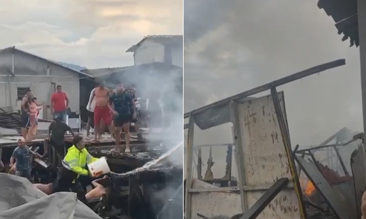 Incêndio destrói barracos na maior favela sobre palafitas do Brasil | G1