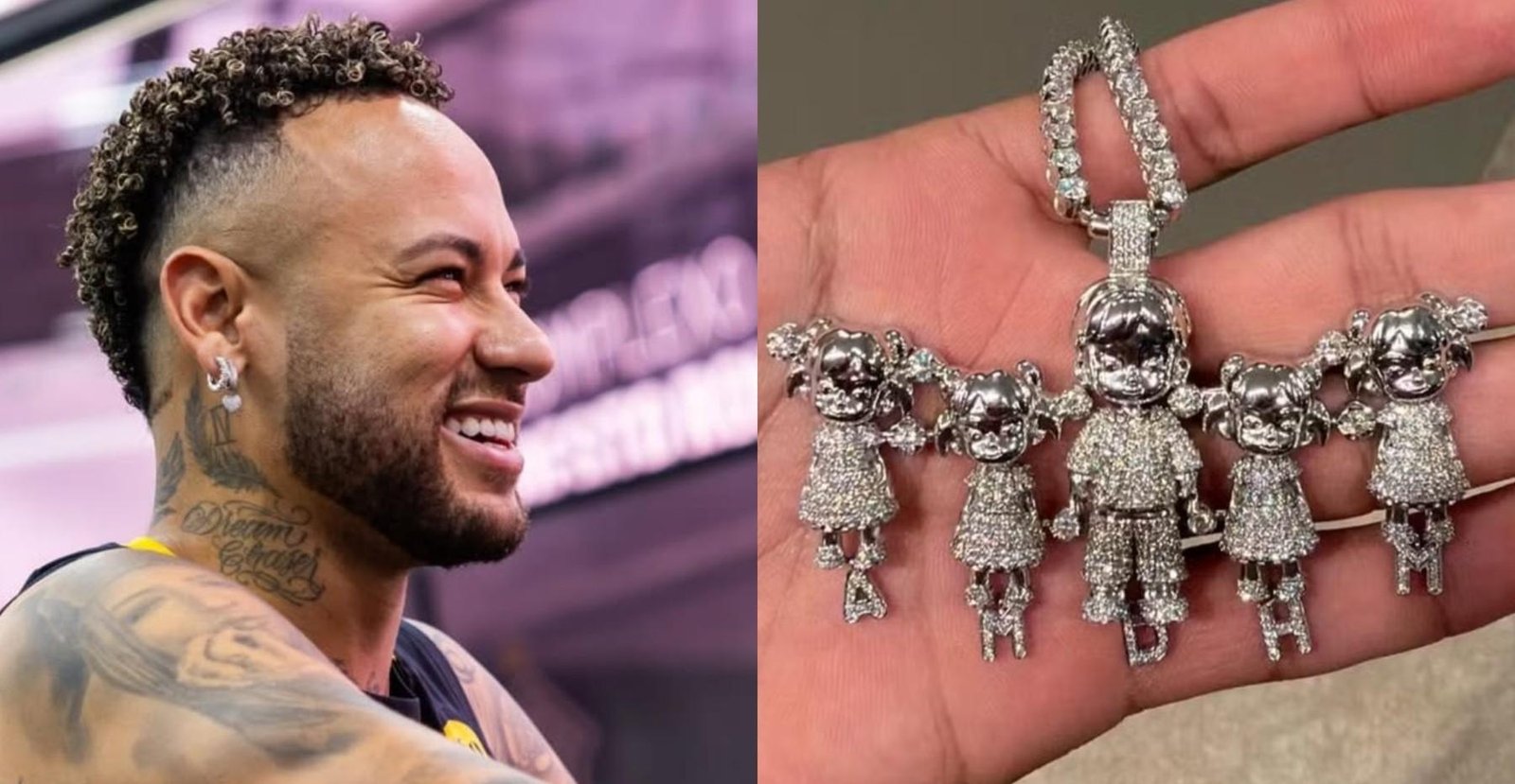 Inicial 'A' em pingente de Neymar chama atenção nas redes; saiba o que significa