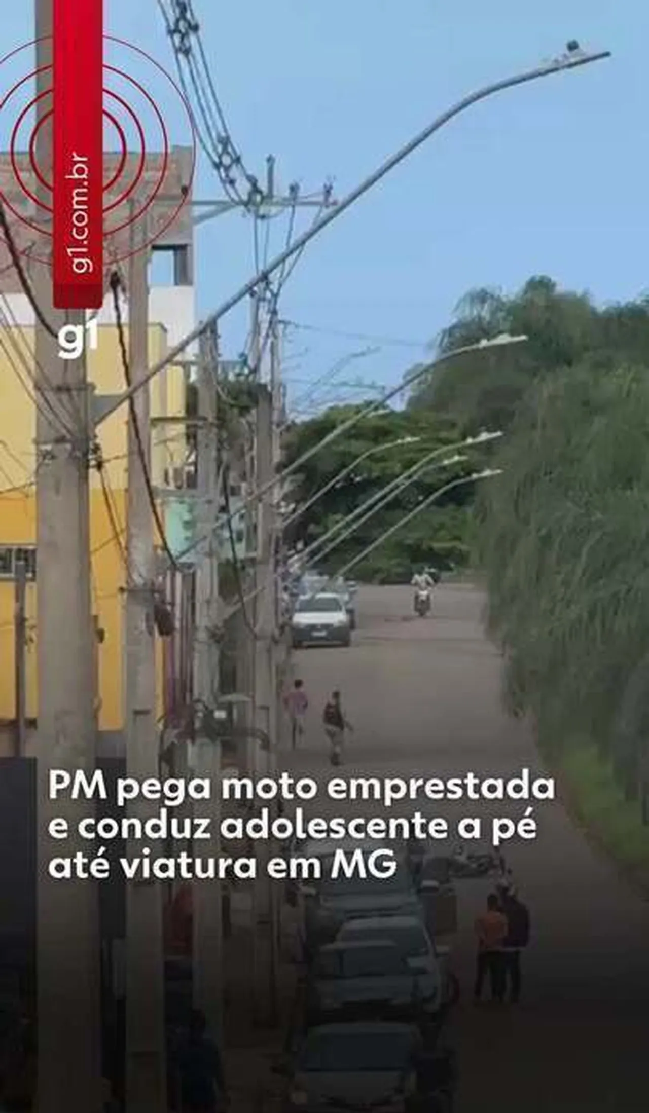 PM usa moto emprestada para levar adolescente algemado em MG | G1