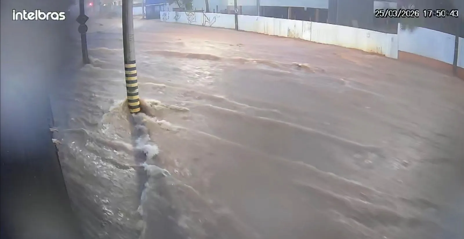 Vídeo mostra Avenida Nações Unidas virar rio durante temporal em Bauru | G1