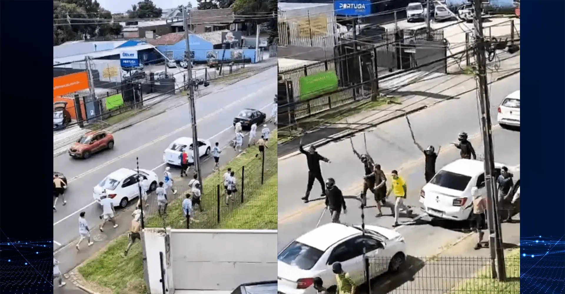Vídeo flagra confronto entre torcidas no bairro Xaxim, em Curitiba