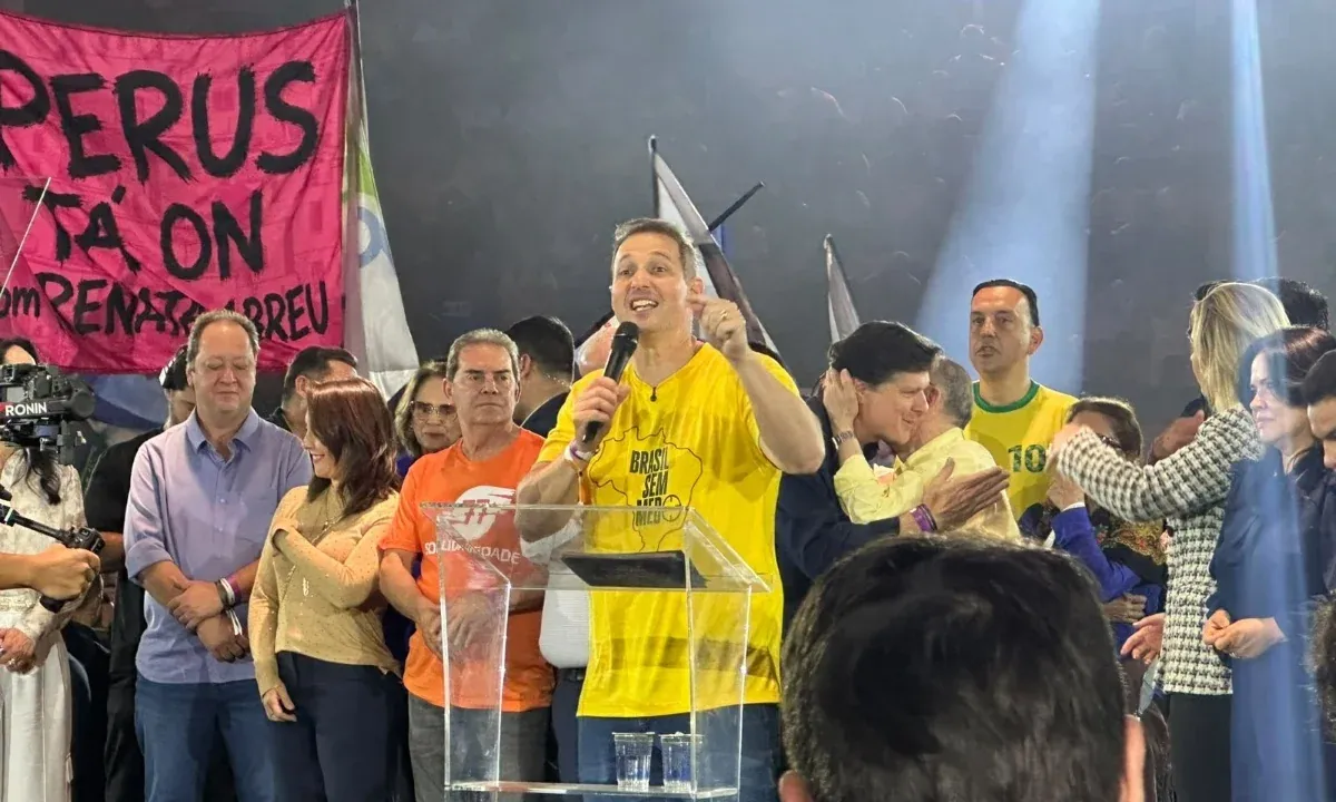 "Lado de lá só conta mentira", diz Derrite em convenção de Tarcísio