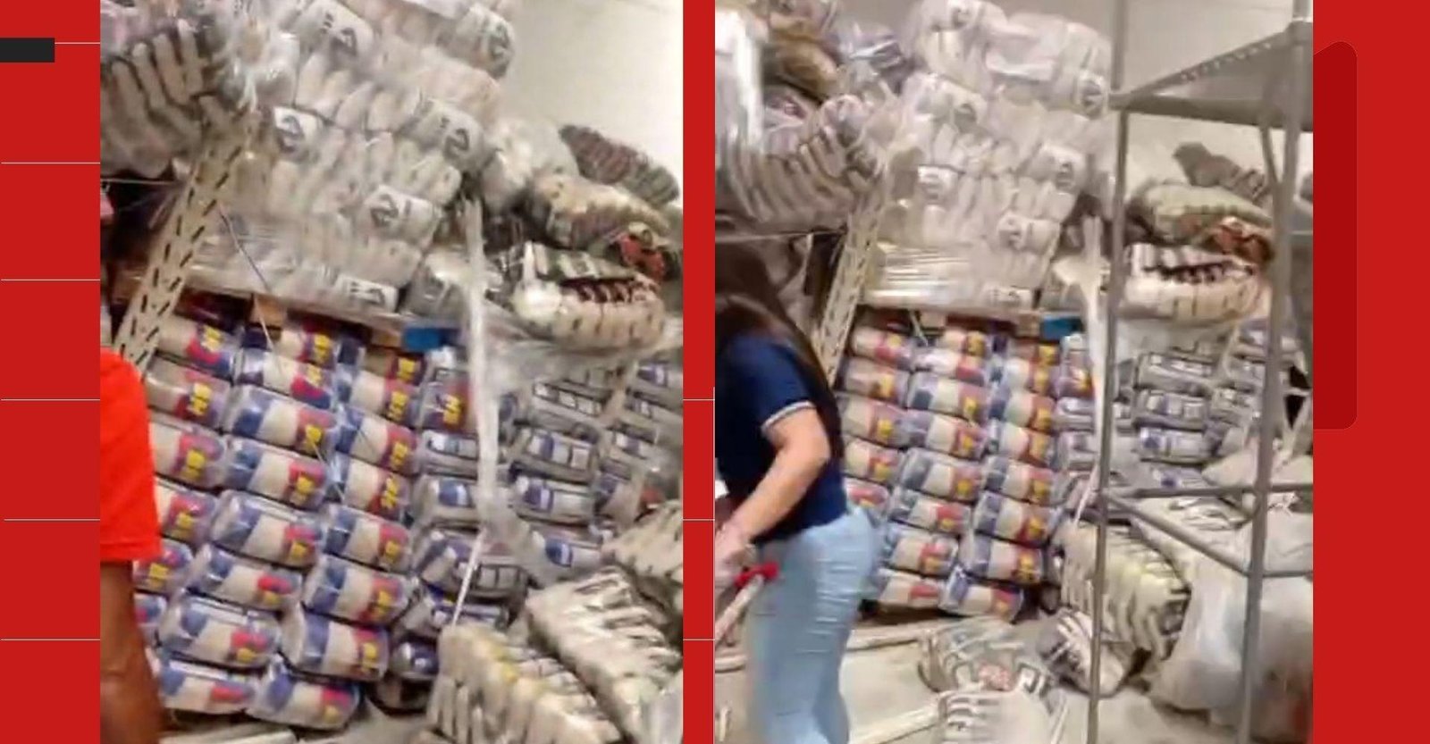 VÍDEO: prateleiras do supermercado BH desabam em Cariacica | G1