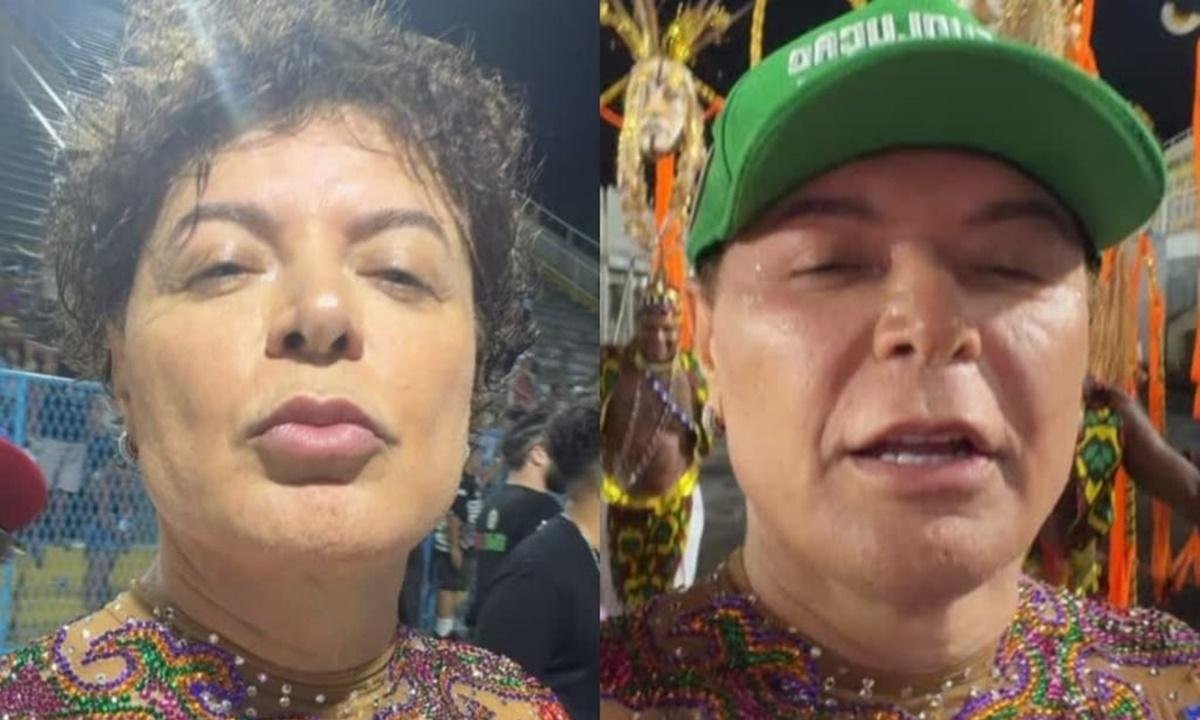 "Quem achou, devolve", brinca David Brazil ao perder lace na Sapucaí