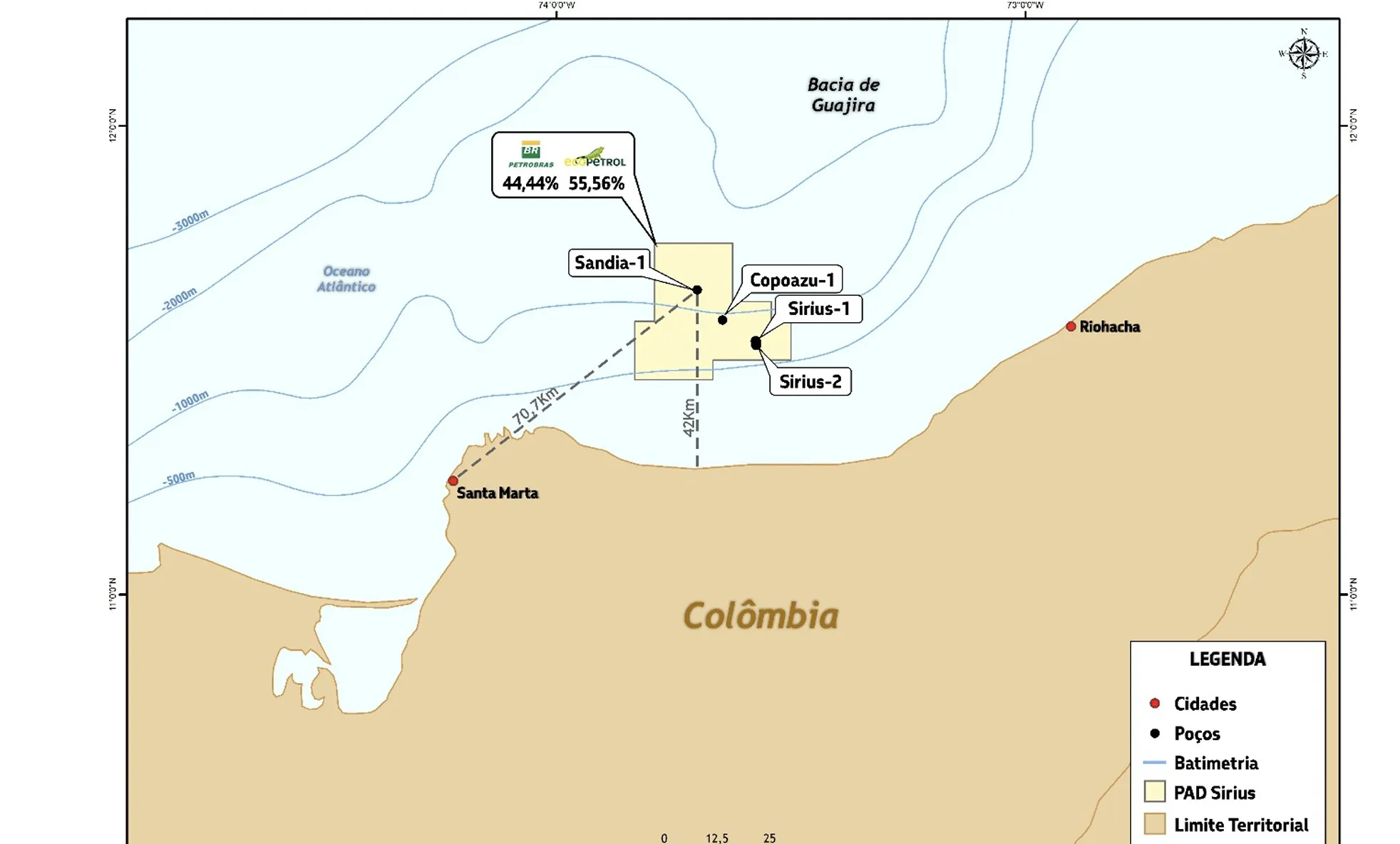 Petrobras anuncia nova descoberta de gás na Colômbia e amplia ofensiva no exterior