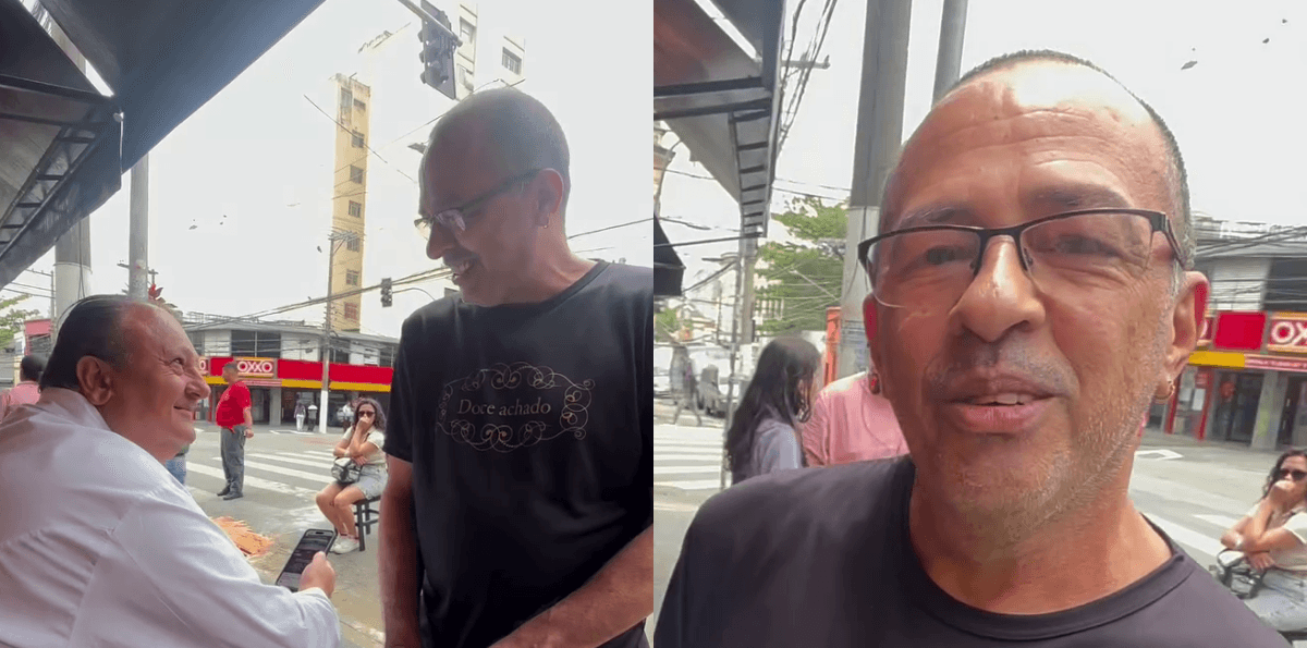 Fã se emociona ao encontrar Jacquin e diz que foi salvo por receita do chef