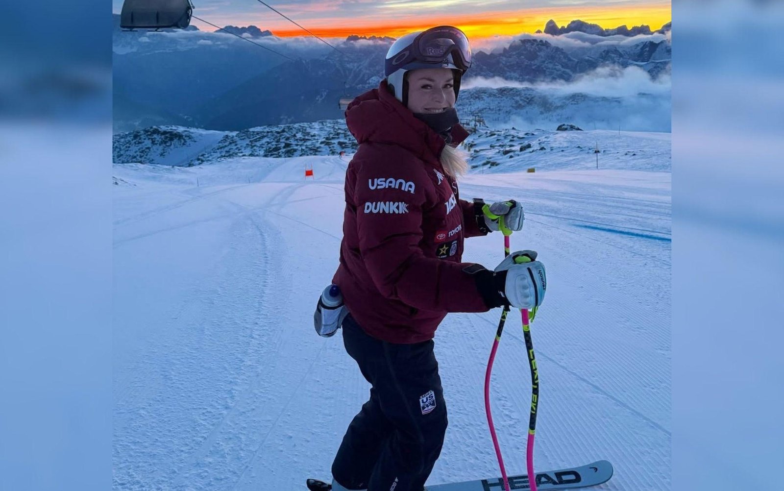 Estrela do esqui promete disputar Olimpíadas de Inverno lesionada