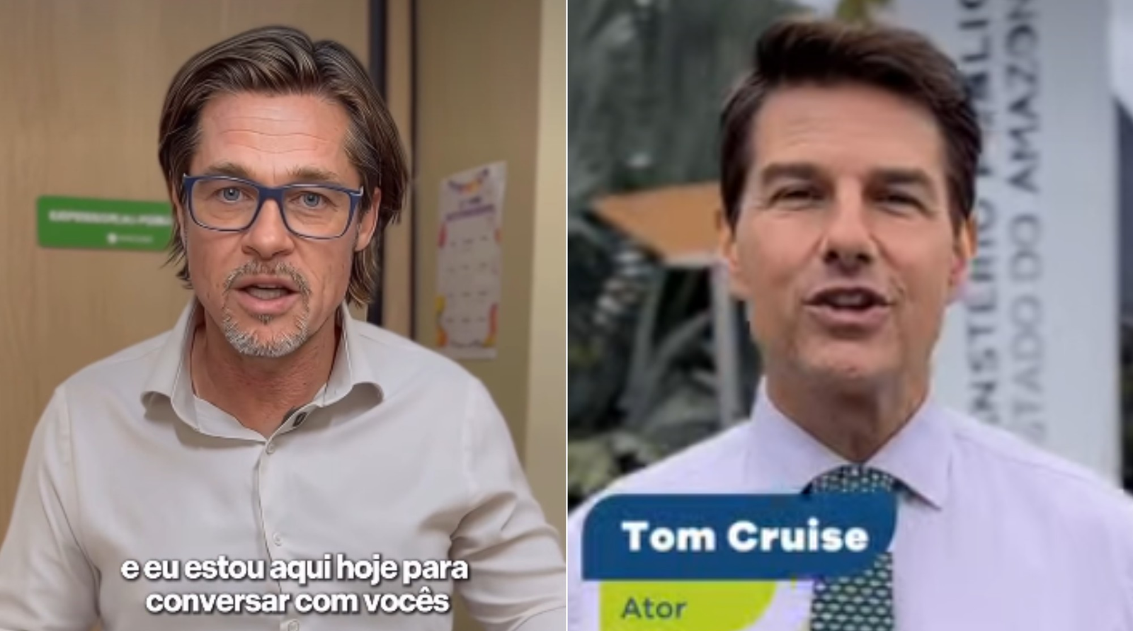 Defensores públicos do Amazonas viram Brad Pitt e Tom Cruise para alerta contra golpes com IA