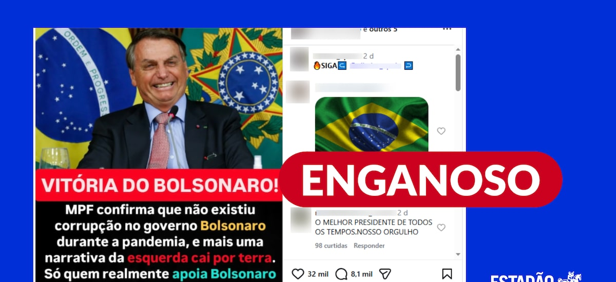 Postagem engana ao afirmar que MPF confirmou inexistência de corrupção na pandemia