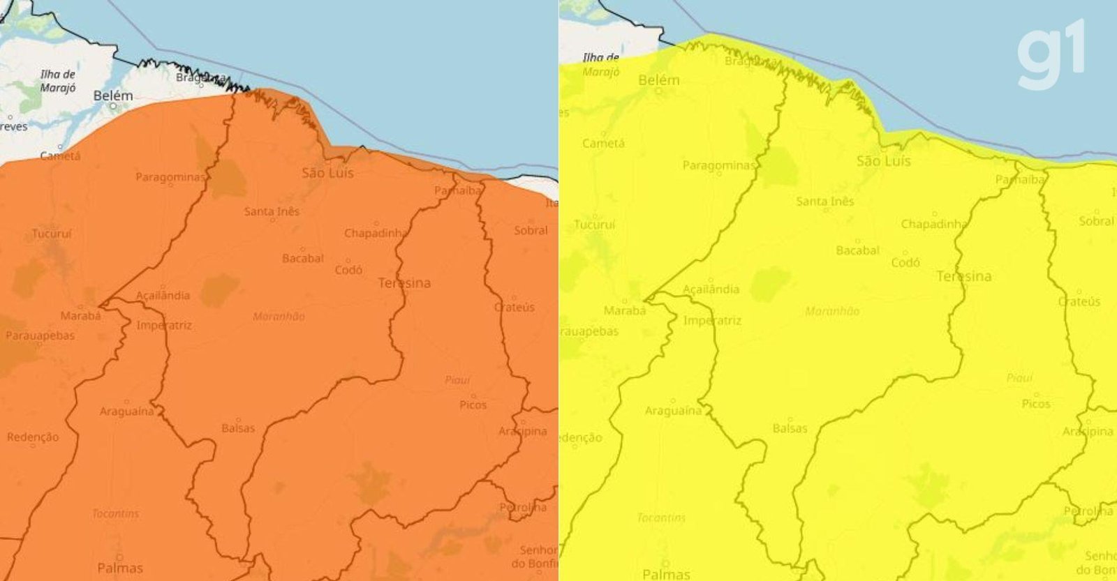 Inmet emite dois alertas de chuvas intensas para todo o Maranhão | G1