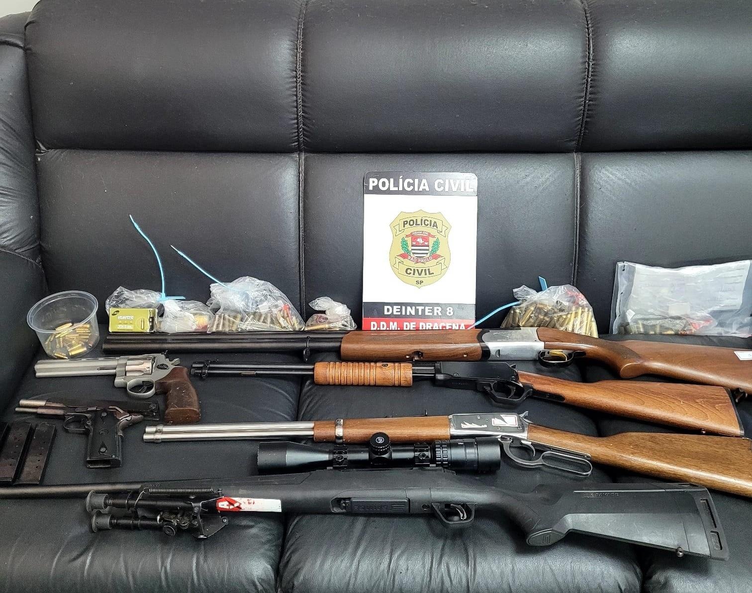 Polícia apreende seis armas na casa de suspeito de violência doméstica | G1