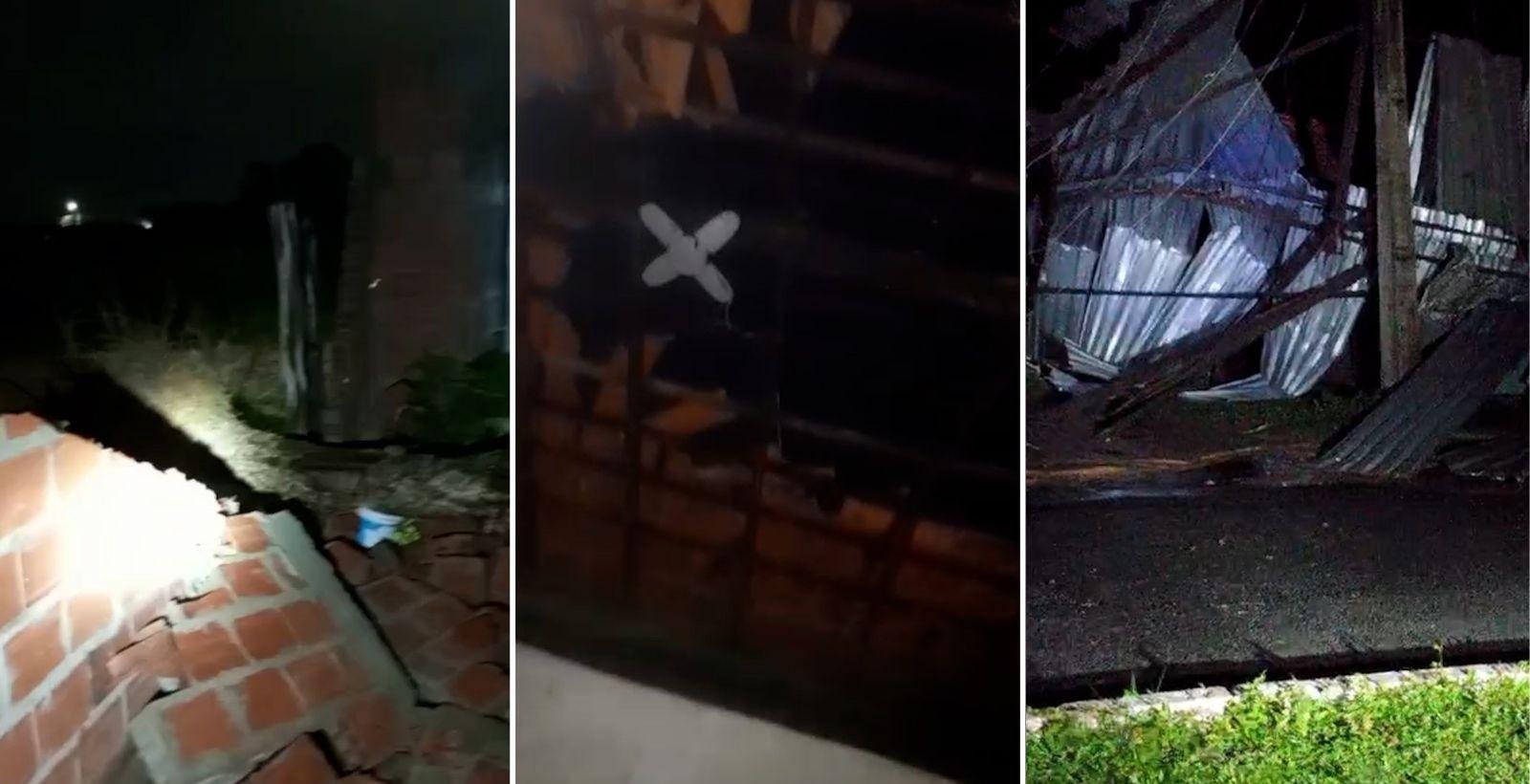 Chuva e fortes ventos destelham casas e derrubam muro em cidade do PI | G1