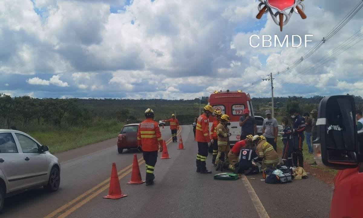 Homem morre em acidente na DF-495, em Santa Maria