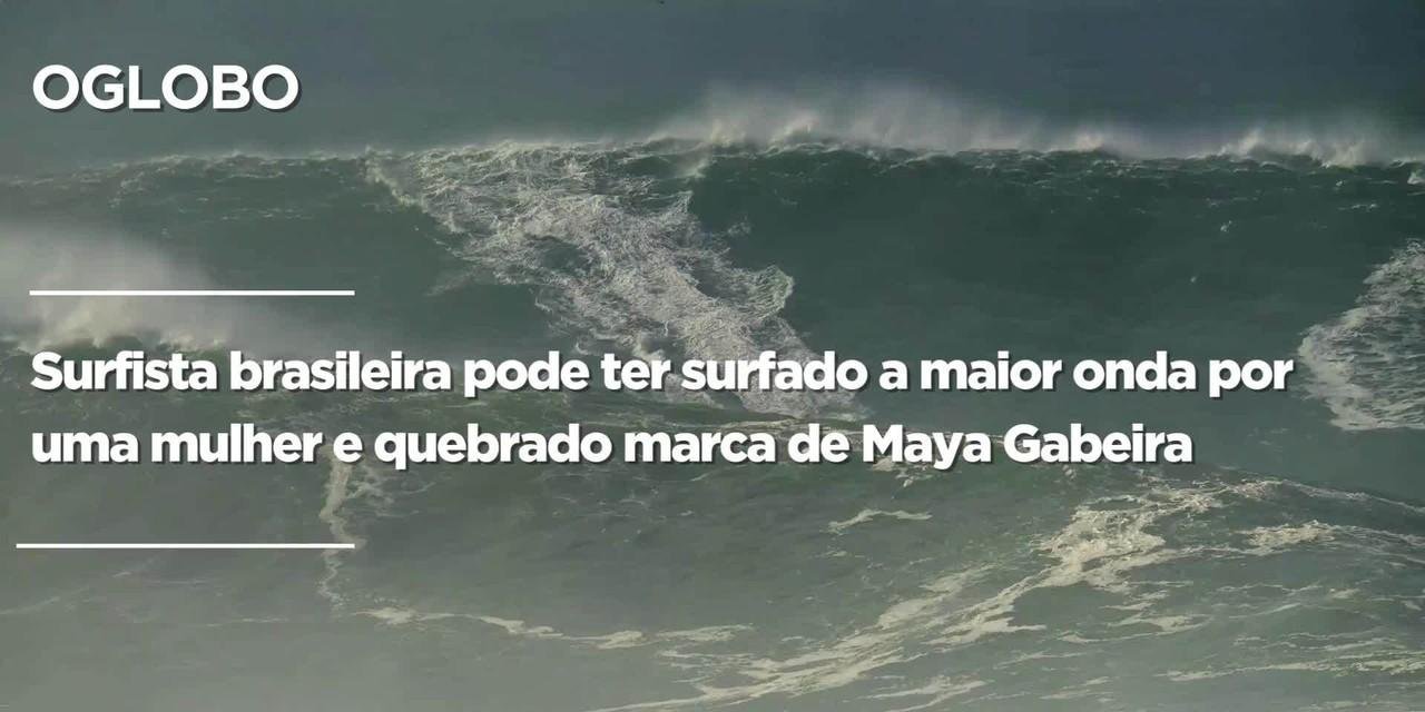Vídeo mostra momento em que surfista brasileira encara onda do tamanho de prédio de 7 andares que pode bater recorde mundial; veja