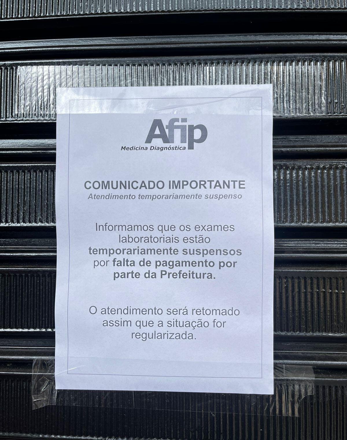 AFIP paralisa análises laboratoriais e alega falta de pagamento | G1