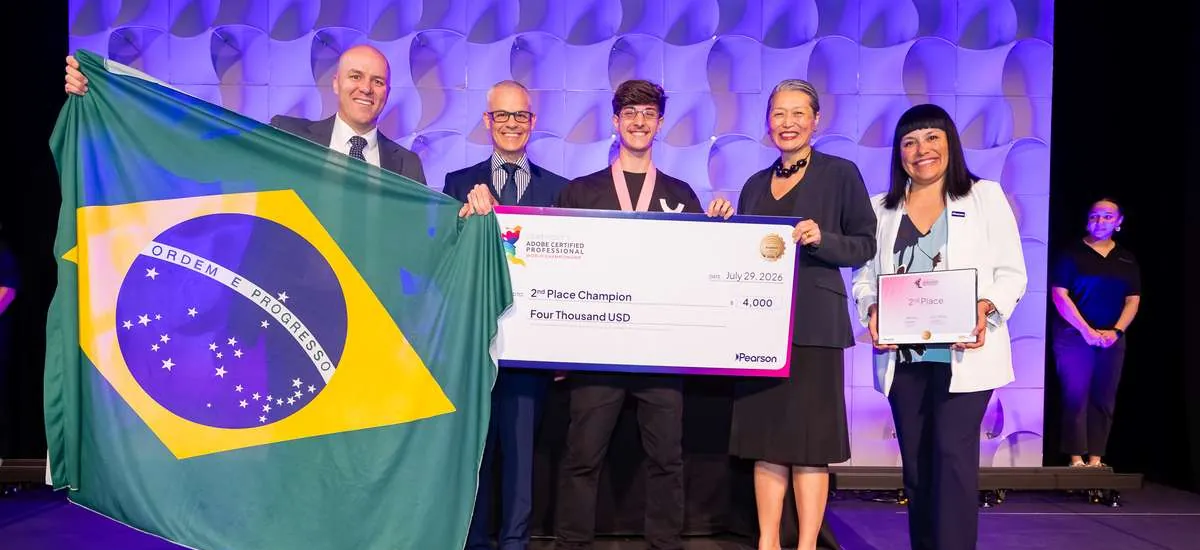 Brasil é vice no Adobe World Championship 2026, da Pearson