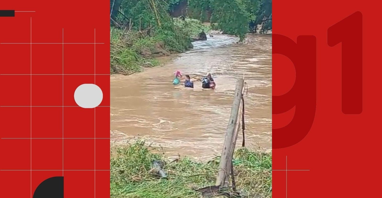 Professora cruza rio a pé para chegar à escola após queda de ponte | G1