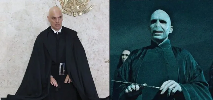 Eduardo publica foto de Moraes ao lado de vilão de Harry Potter