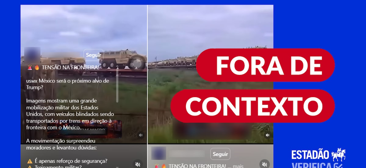 Vídeo de transporte de veículos militares é de 2025 e não mostra invasão dos EUA no México