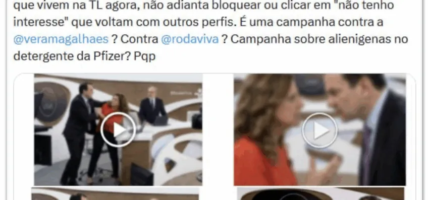 Golpistas usam vídeos criados por IA de brigas no “Roda Viva”
