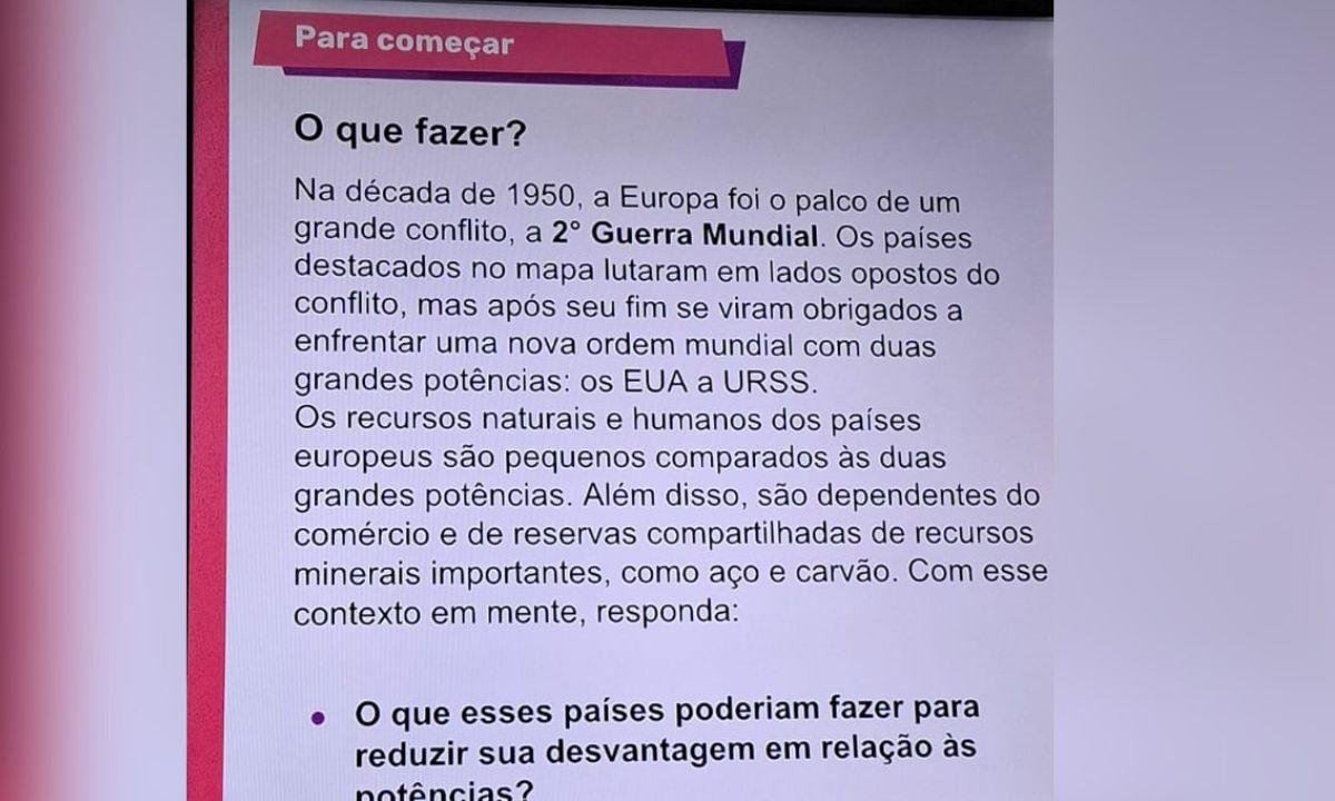 Apostila de SP com erro sobre 2ª Guerra Mundial custou R$ 29 milhões
