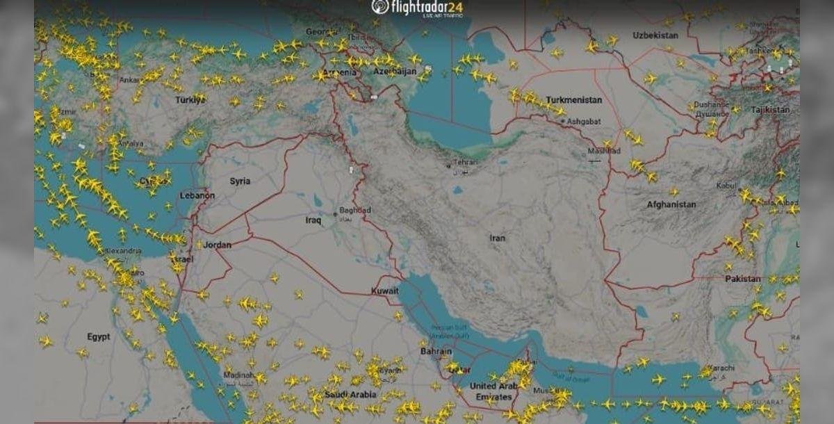 Espaço aéreo do Irã fica vazio após ataque militar dos EUA e Israel