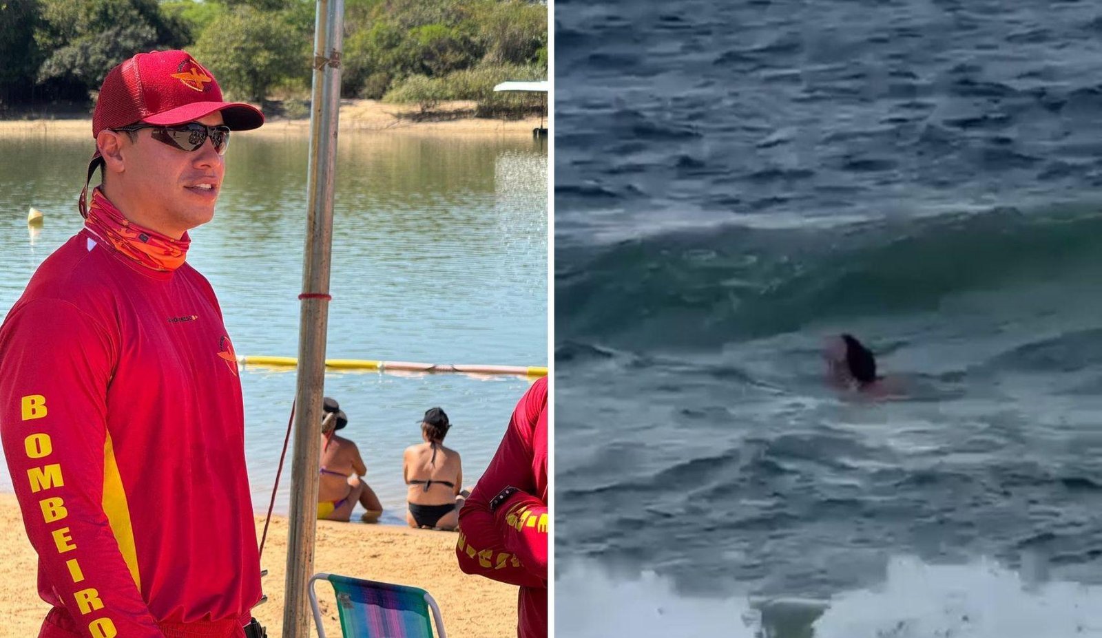 Bombeiro goiano salva mulher de afogamento na praia de Copacabana | G1