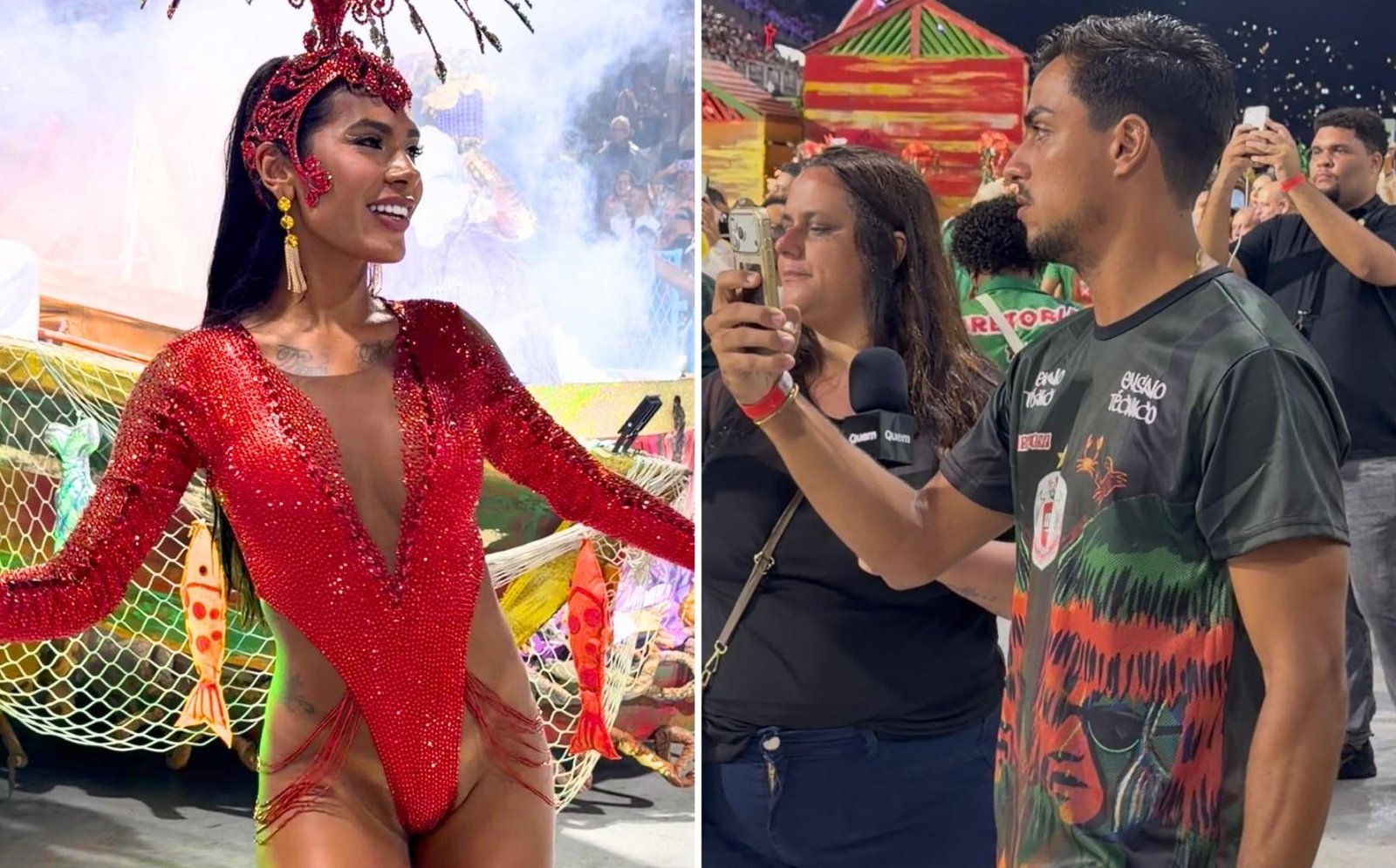 Veja flagra de Pocah com ex-jogador de futebol na Sapucaí