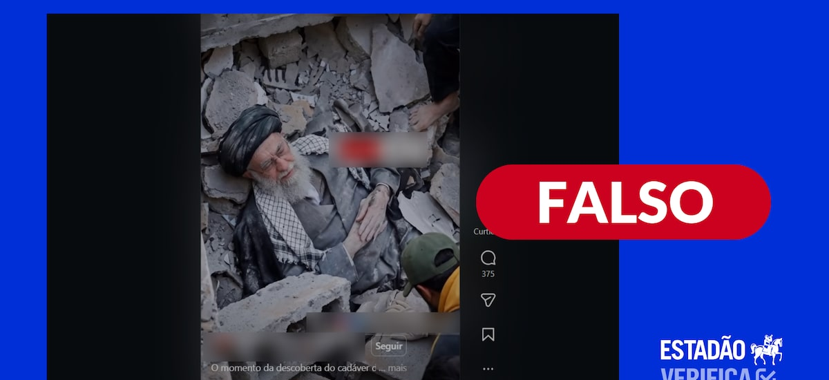 É falso que vídeo mostre líder supremo do Irã morto; mídia foi gerada por IA