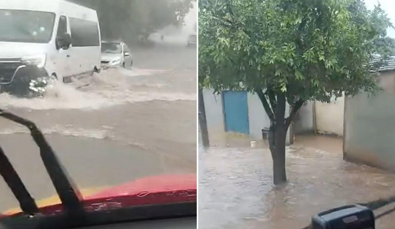 Forte chuva provoca alagamento em Porangatu; vídeos | G1