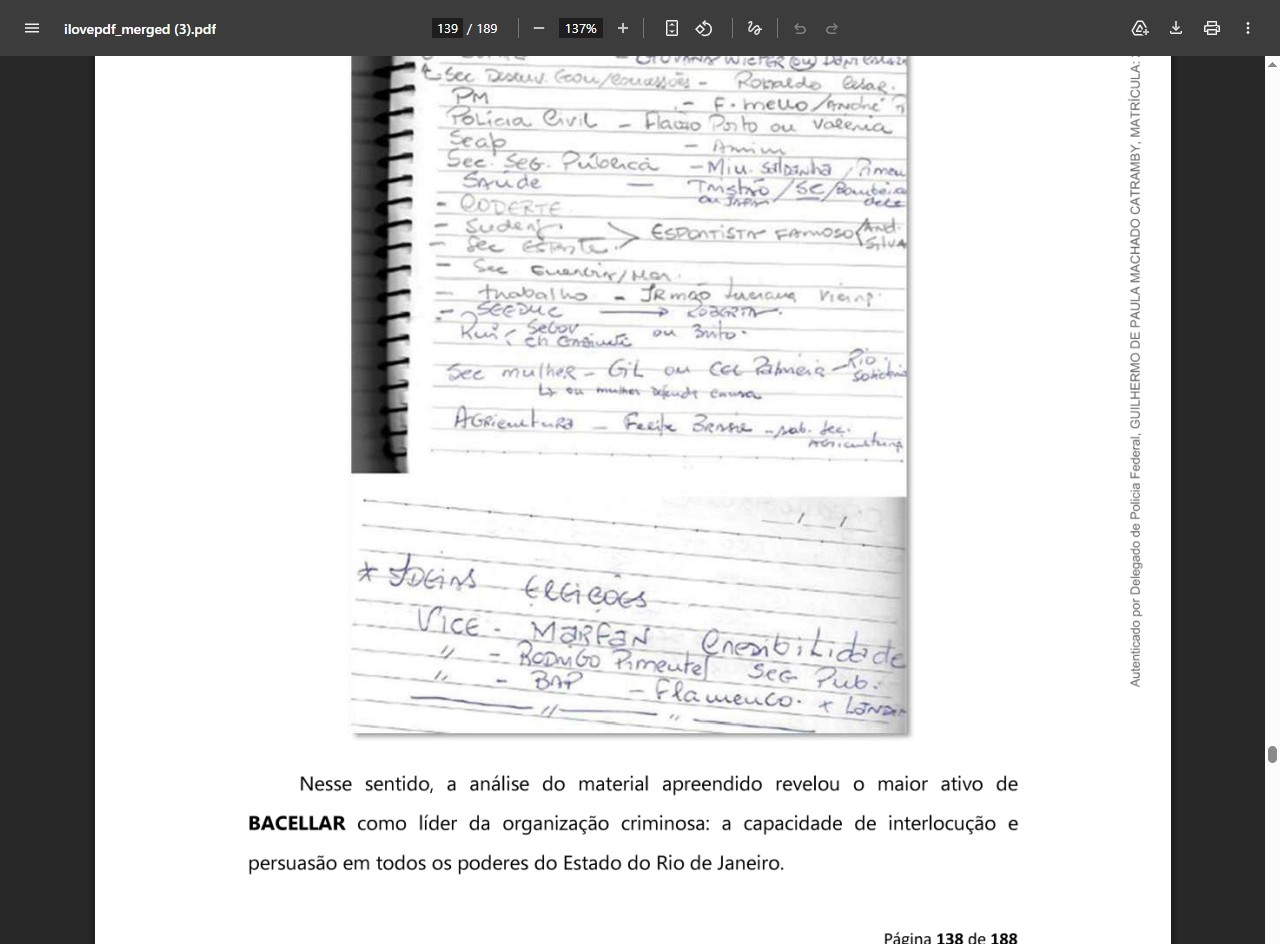 Anderson Silva, Bap e Landim: Bacellar listou nomes que poderiam integrar seu governo caso fosse eleito