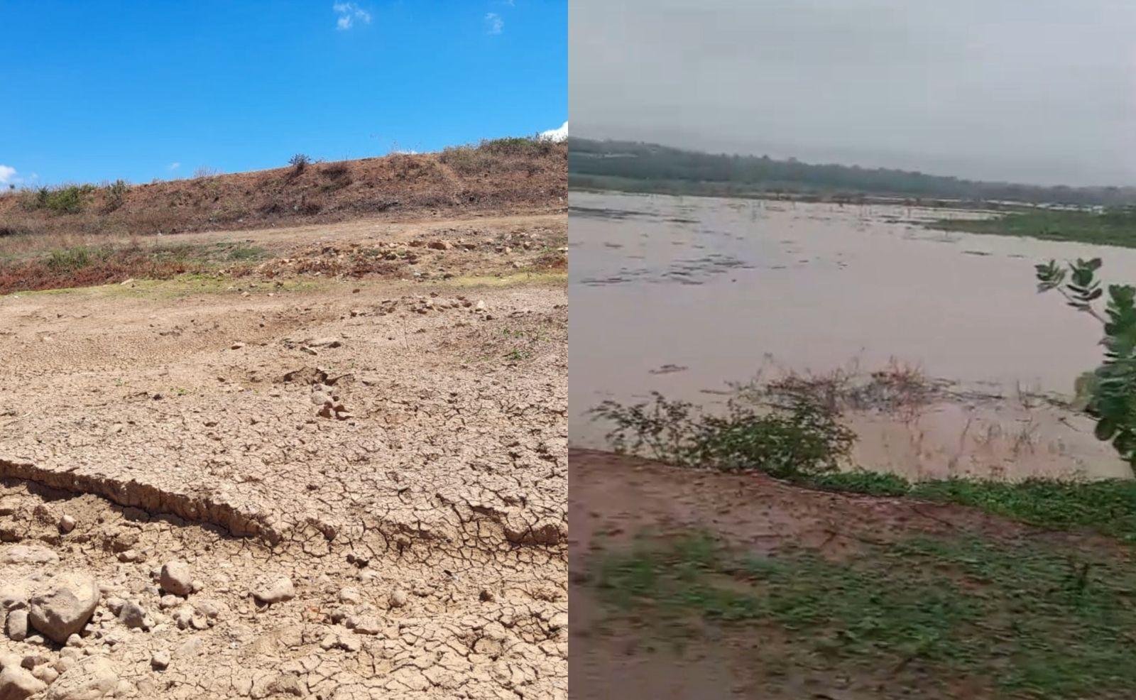 Açude que estava seco há 7 meses enche após chuvas de 171 mm no PI | G1