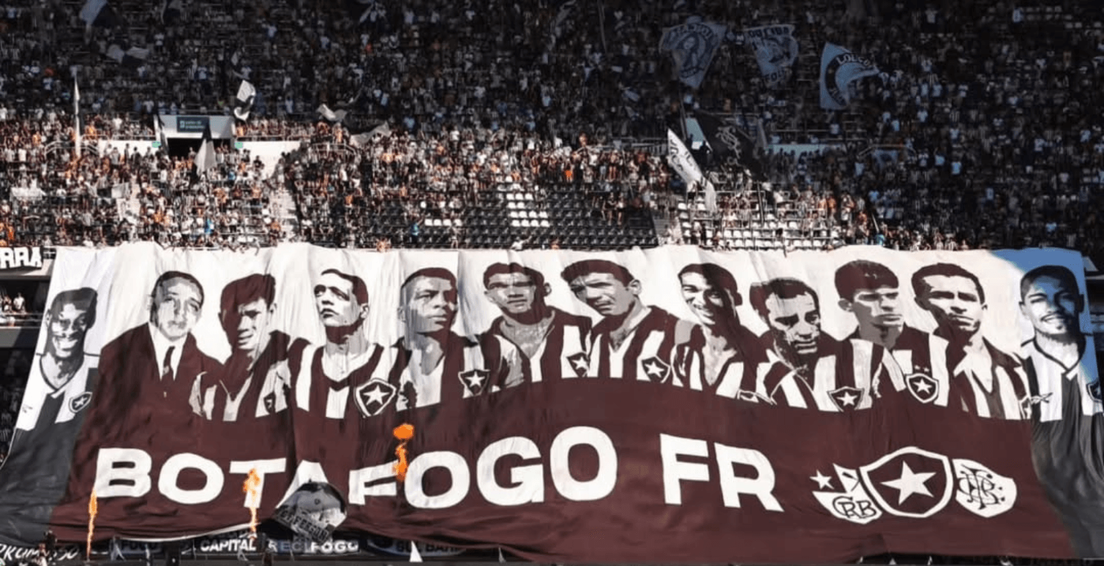 Torcida do Botafogo deve retirar rosto de Marlon Freitas de bandeirão