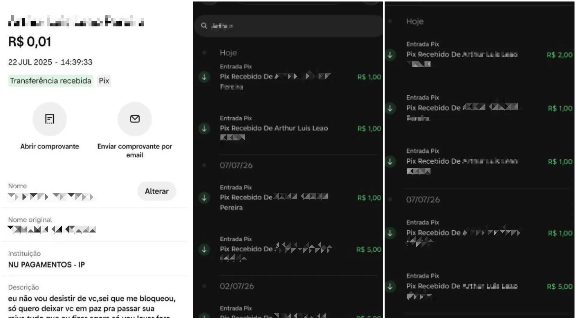 Bombeiro preso por perseguir ex fez 14 Pix com mensagens à vítima: 'Sei que me bloqueou'