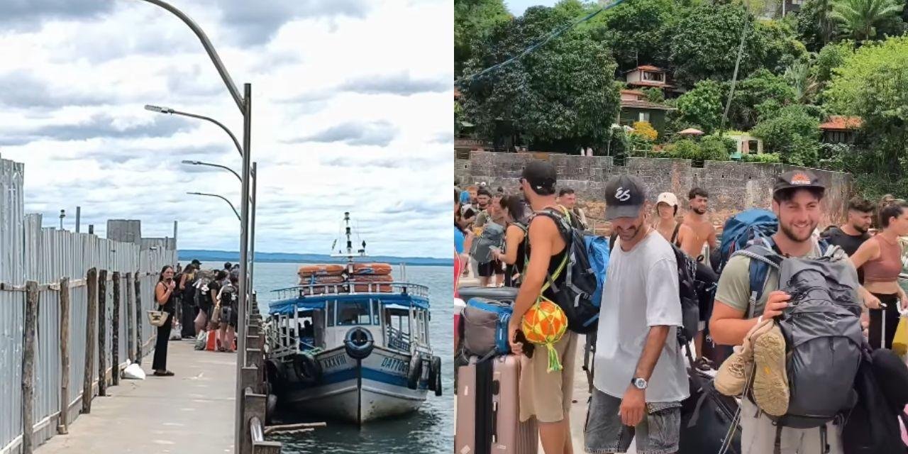 Empresário grava momento em que israelenses deixam Morro de São Paulo às pressas em meio à convocação para a guerra; vídeo viraliza