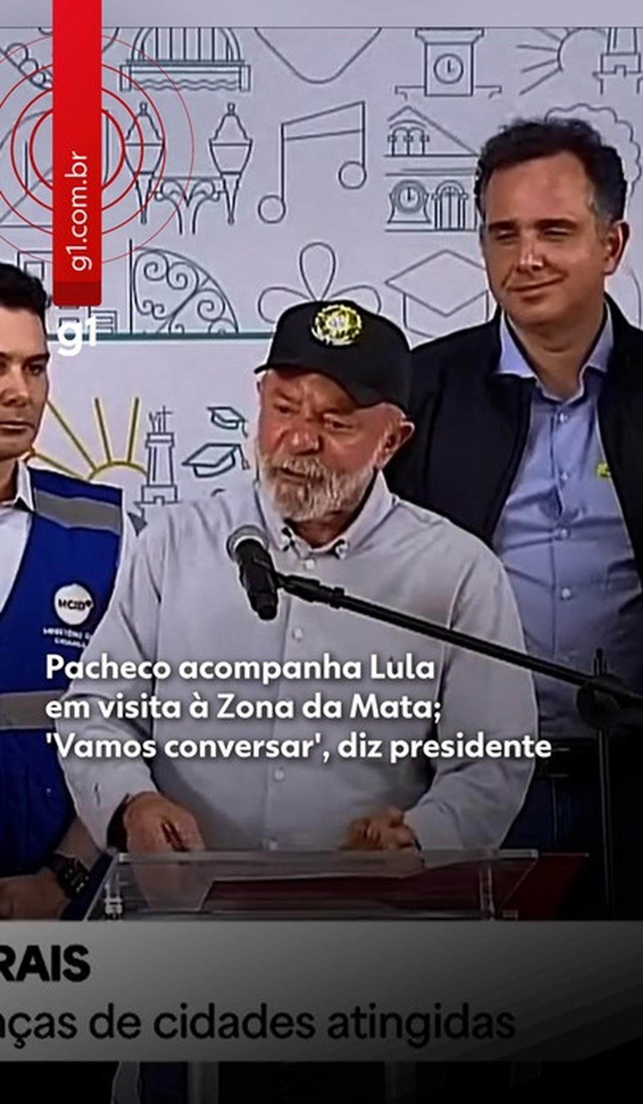 Em negociação para disputar governo de Minas, Pacheco acompanha Lula em visita à Zona da Mata; 'Vamos conversar', diz presidente | G1