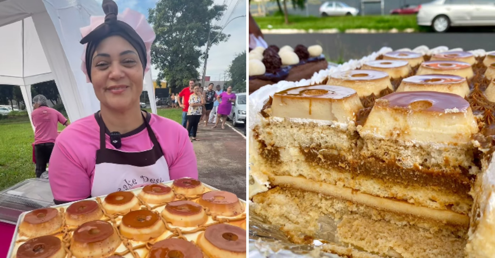 Pudim com bolo: confeiteira viraliza e vende mais de 600 fatias em 2h | G1