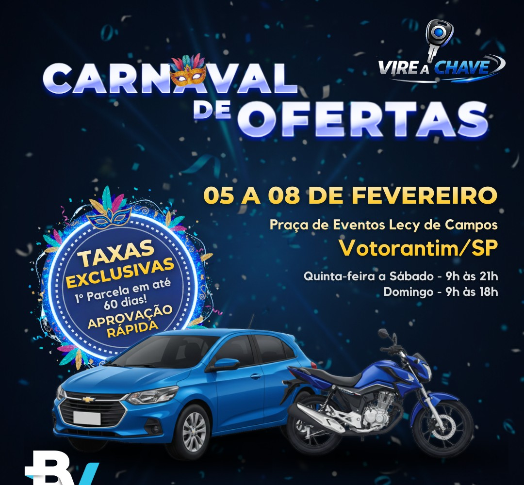'Feirão Vire a Chave' de veículos seminovos traz Carnaval de ofertas para Votorantim | G1