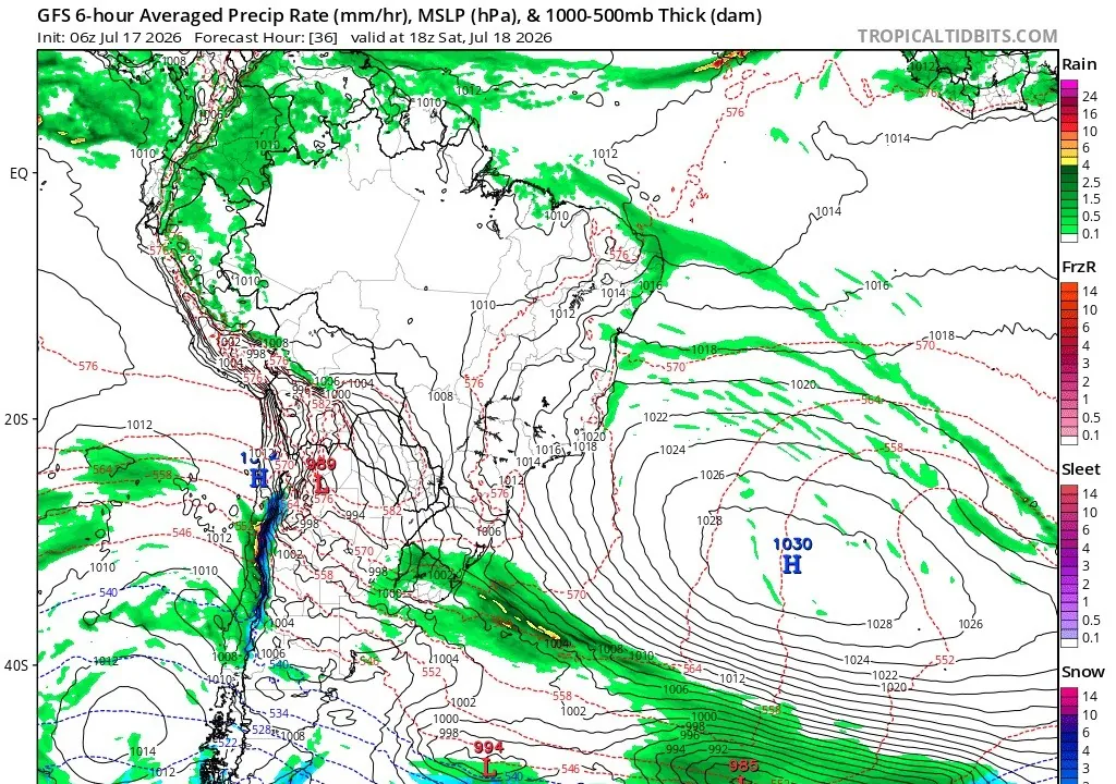 Sul entra em alerta máximo para chuva forte, granizo e ventos de até 90 km/h, enquanto Rio, SP e MG seguem com tempo seco; veja previsão