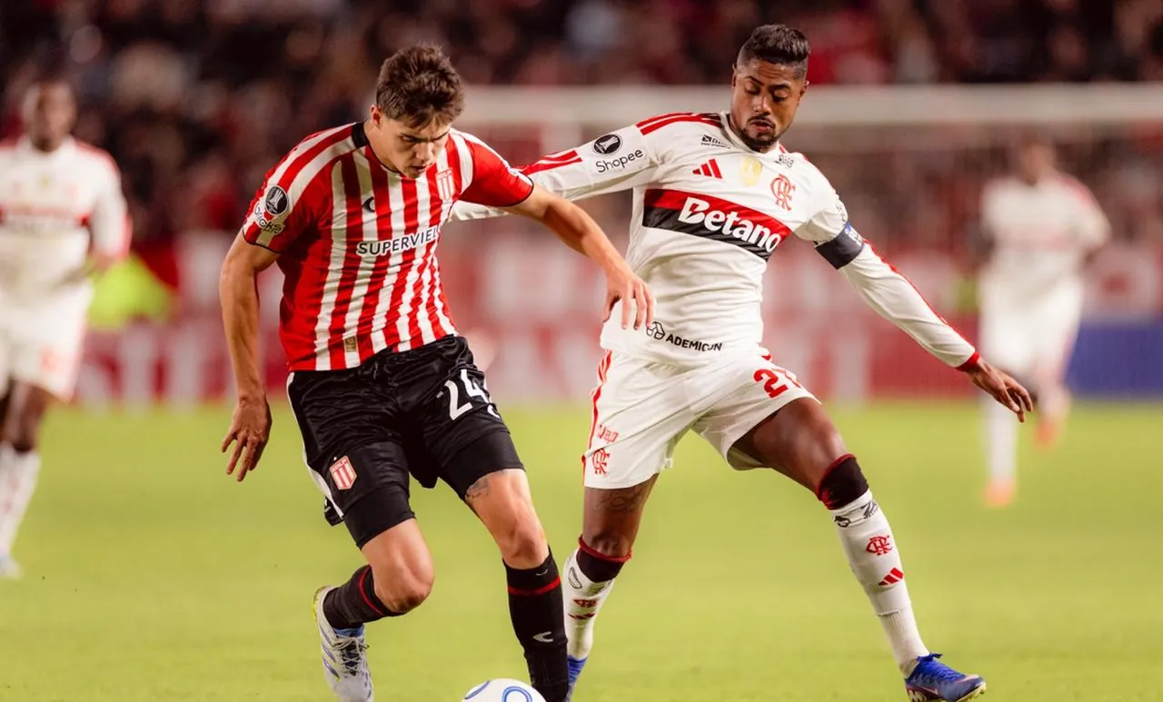 Flamengo empata com o Estudiantes pela Libertadores e perde Arrascaeta, que sofre fratura na clavícula direita