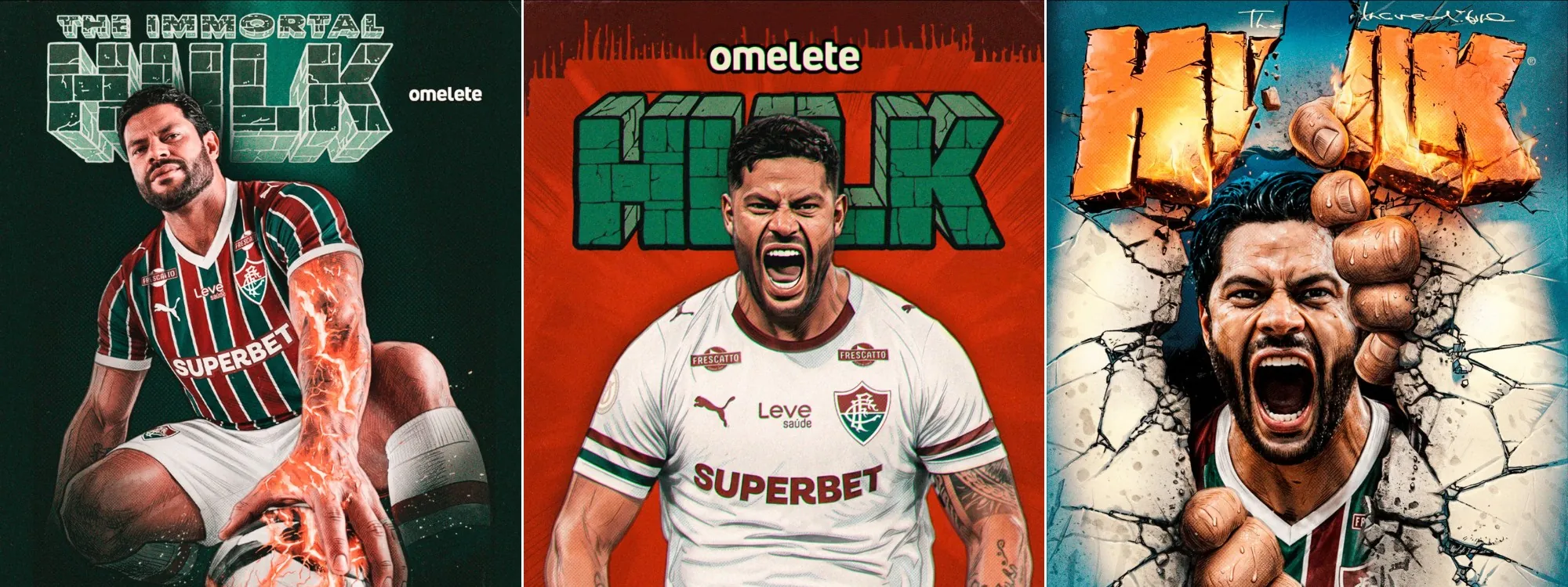 'Incrível Hulk': Fluminense faz nova versão de capas clássicas do herói dos quadrinhos