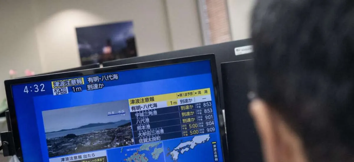 Terremoto de magnitude 7,1 atinge sudoeste do Japão e provoca alerta de tsunami