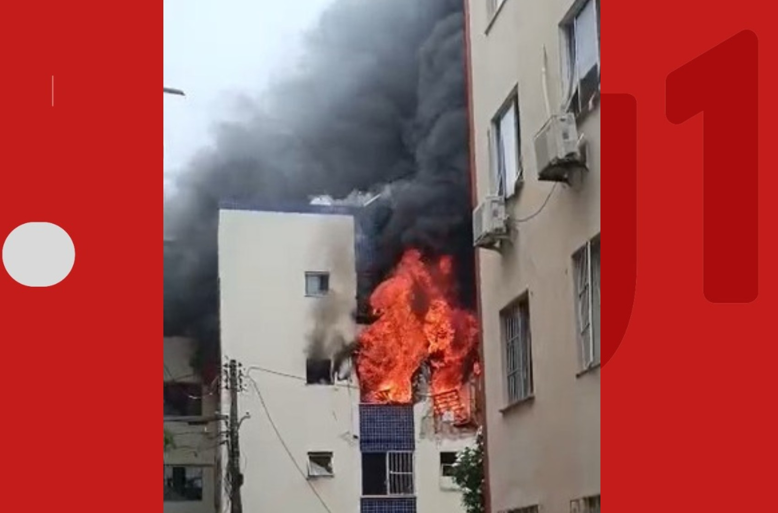 Incêndio de grandes proporções atinge prédio em Salvador | G1