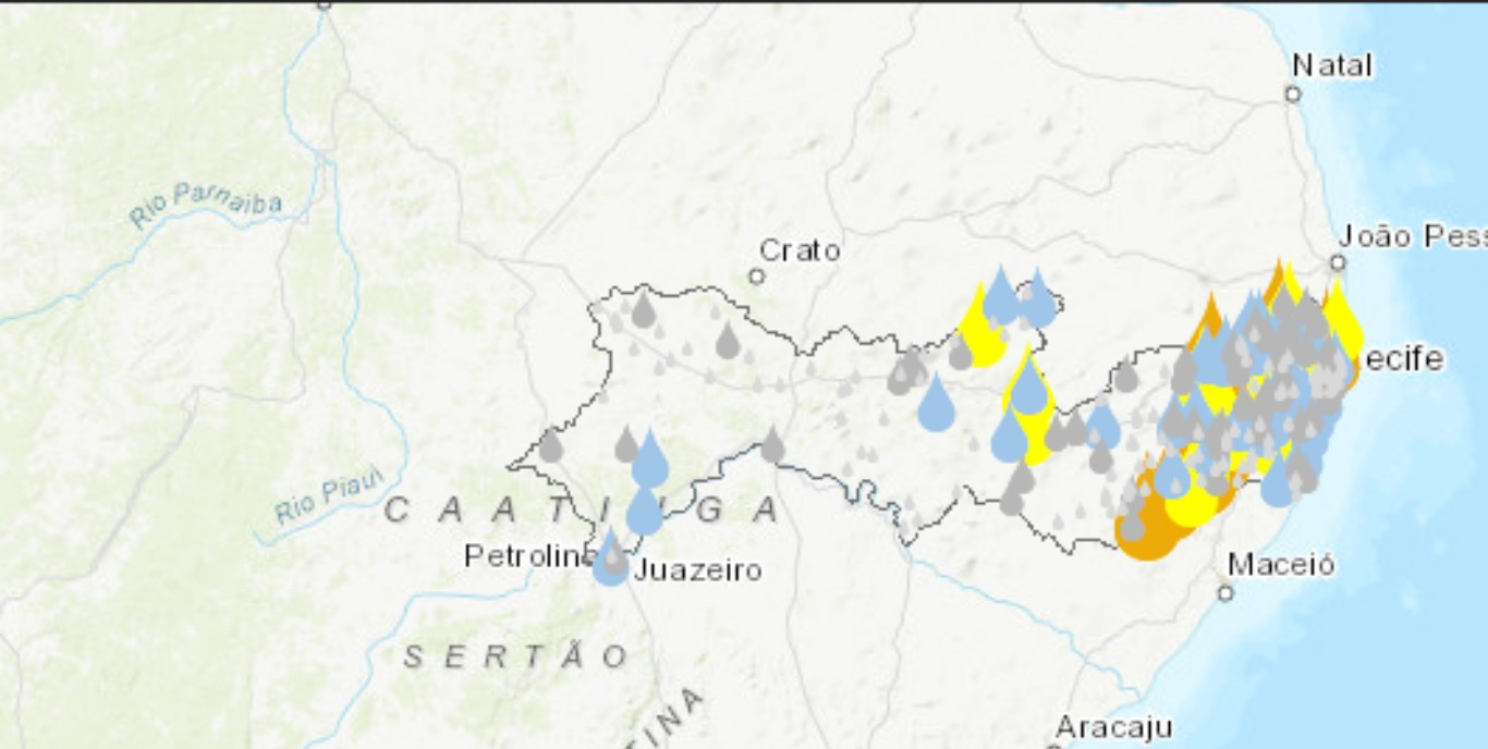 Chuvas: Rios sobem e Apac alerta para risco de inundação em 5 cidades | G1