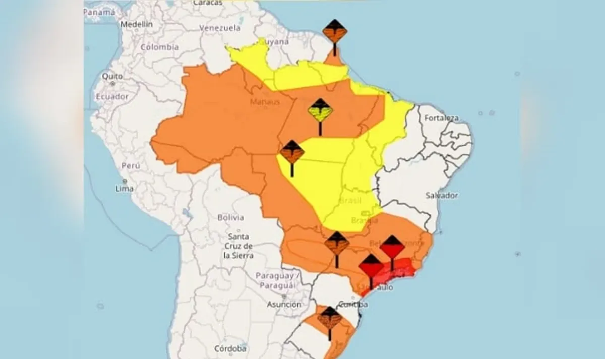 Instabilidade e temporais atingem quase todo o país nesta 5ª (12/3)