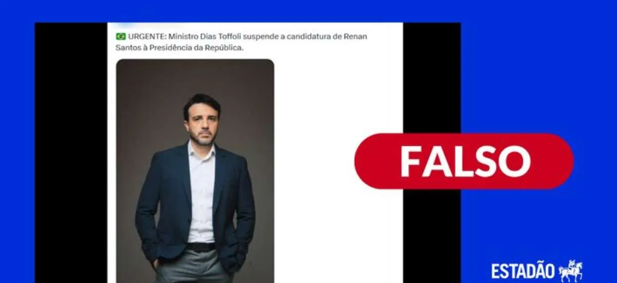 TSE não suspendeu registro de candidatura de Renan Santos