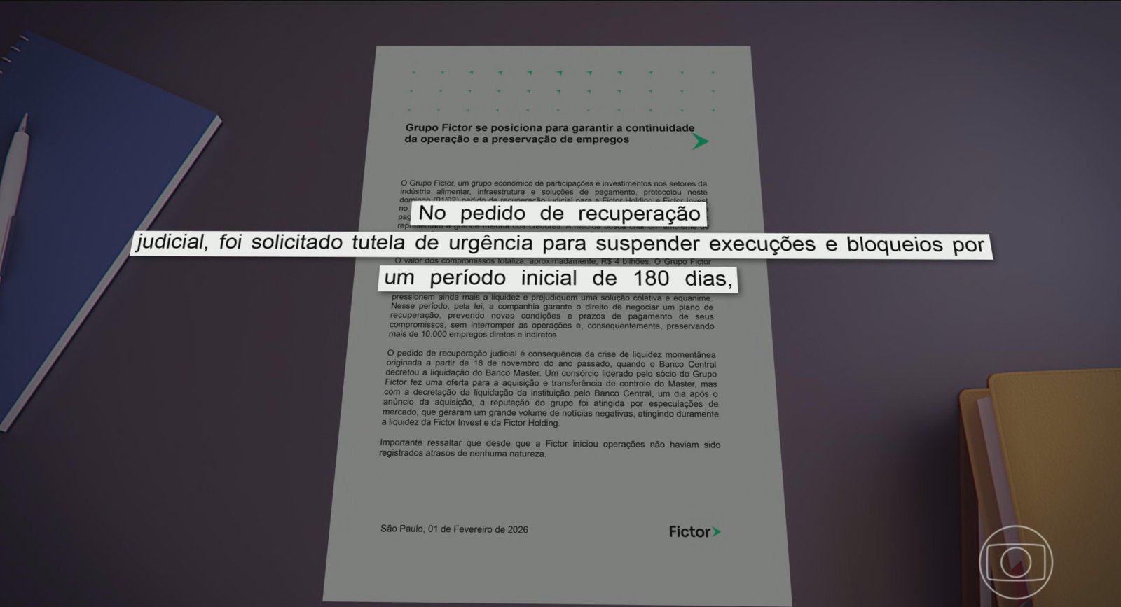 Empresa financeira Fictor, que tentou comprar o Banco Master, pede recuperação judicial | G1
