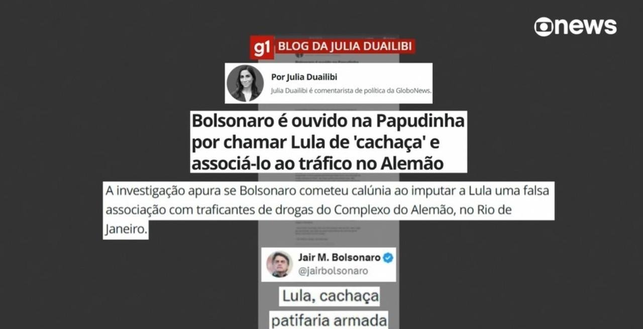 Bolsonaro é ouvido na Papudinha por chamar Lula de 'cachaça' e associá-lo ao tráfico no Alemão | G1